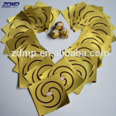 ZDMP custom chocolate wrapping aluminum foil, eco friendly color printing chocolate packaging paper for cholcoate bars balls